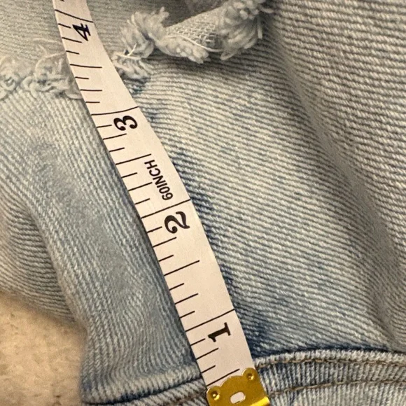 refuge Light Wash Denim Short Overalls - Picture 7 of 7